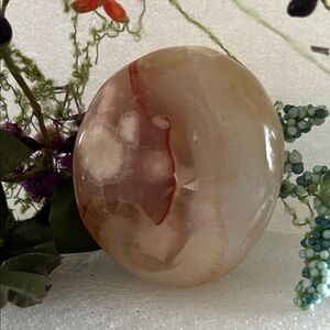Flower Agate large palm stone